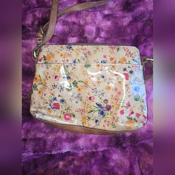 PATRICIA NASH EMELINE CROSSBODY PRAIRIE ROSE ORIG LEATHER FLORAL - Picture 7 of 16